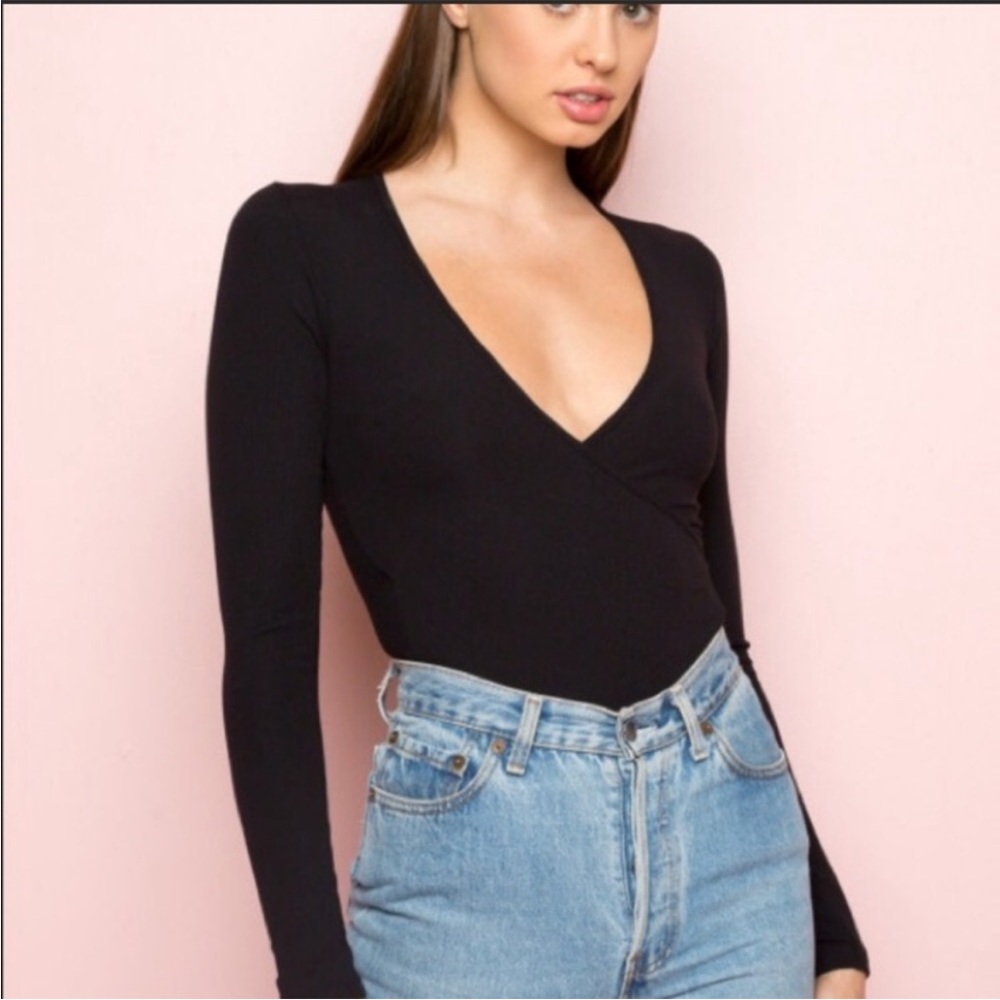 Brandy melville black long sleeve body suit